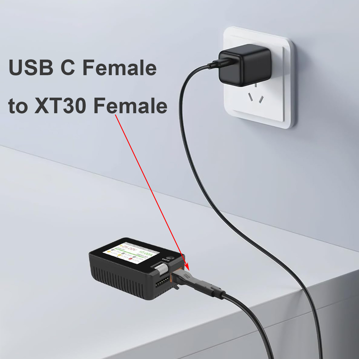 1pc USB Type C Female Input to - Drone Power Bank ulasan dan harga