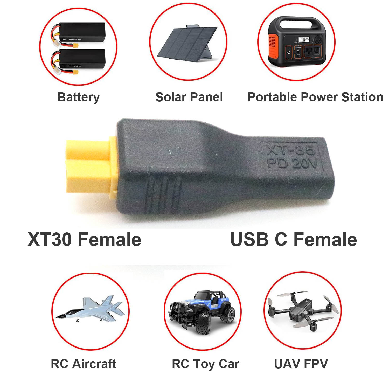 1pc USB Type C Female Input to - Drone Power Bank ulasan dan harga